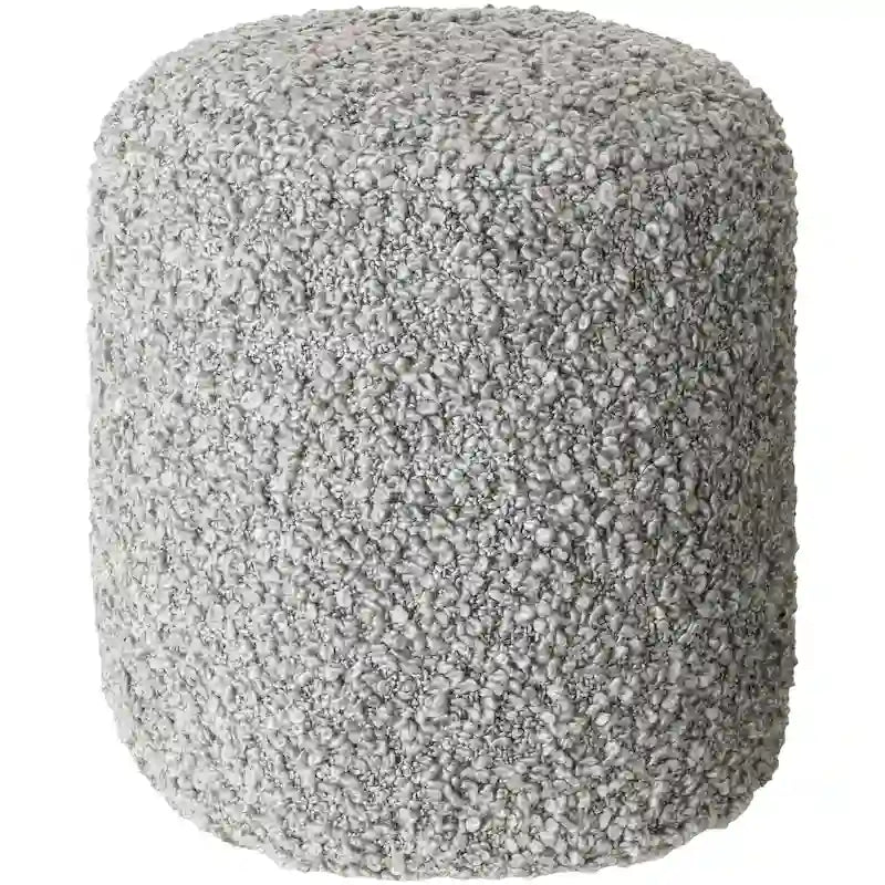 Flauschiger Pouf mit Schlingenflor, 18 inch hoch, aus Polyester