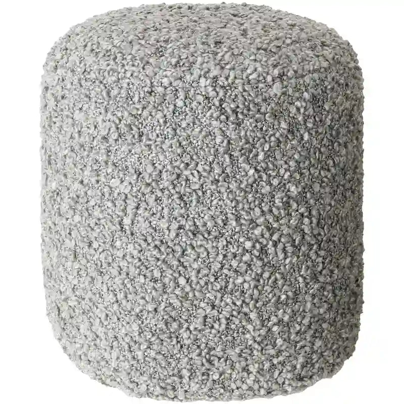 Flauschiger Pouf mit Schlingenflor, 18 inch hoch, aus Polyester