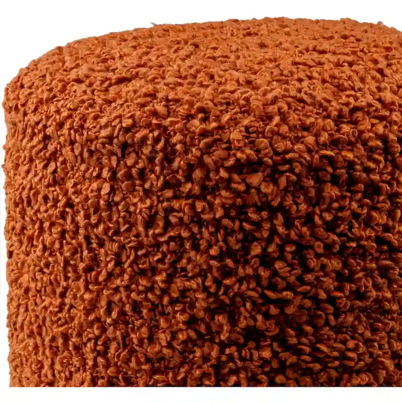 Flauschiger Pouf mit Schlingenflor, 18 inch hoch, aus Polyester