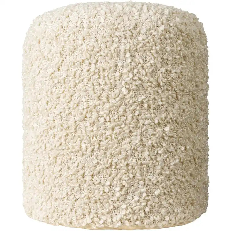 Flauschiger Pouf mit Schlingenflor, 18 inch hoch, aus Polyester