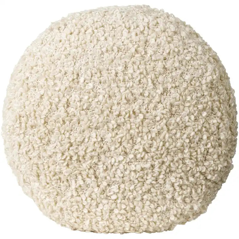 Flauschiger Pouf mit Schlingenflor, 18 inch hoch, aus Polyester