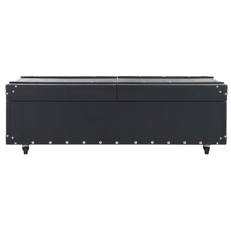 Couchtisch mit Stauraum und Weinregal – 47.2" W x 23.6" L x 15.4" H – 47" W x 24" D x 15" H
