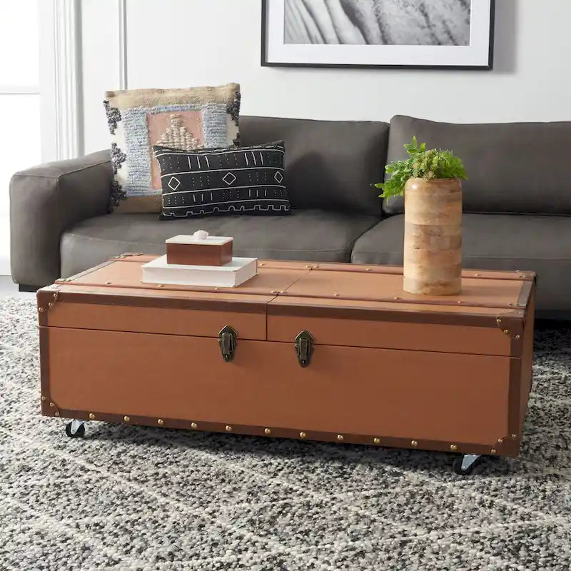 Couchtisch mit Stauraum und Weinregal – 47.2" W x 23.6" L x 15.4" H – 47" W x 24" D x 15" H