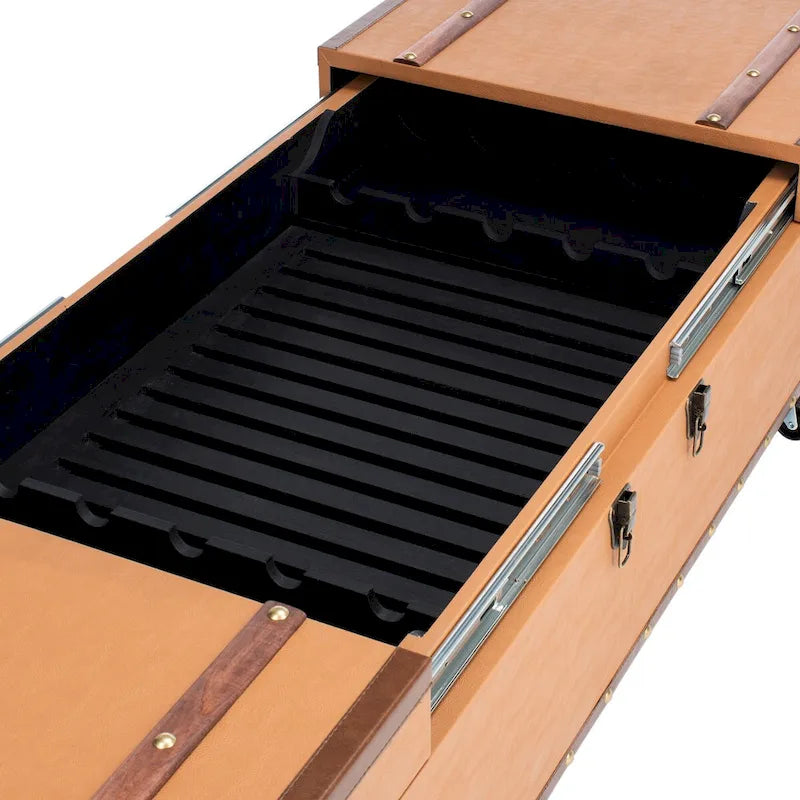 Couchtisch mit Stauraum und Weinregal – 47.2" W x 23.6" L x 15.4" H – 47" W x 24" D x 15" H