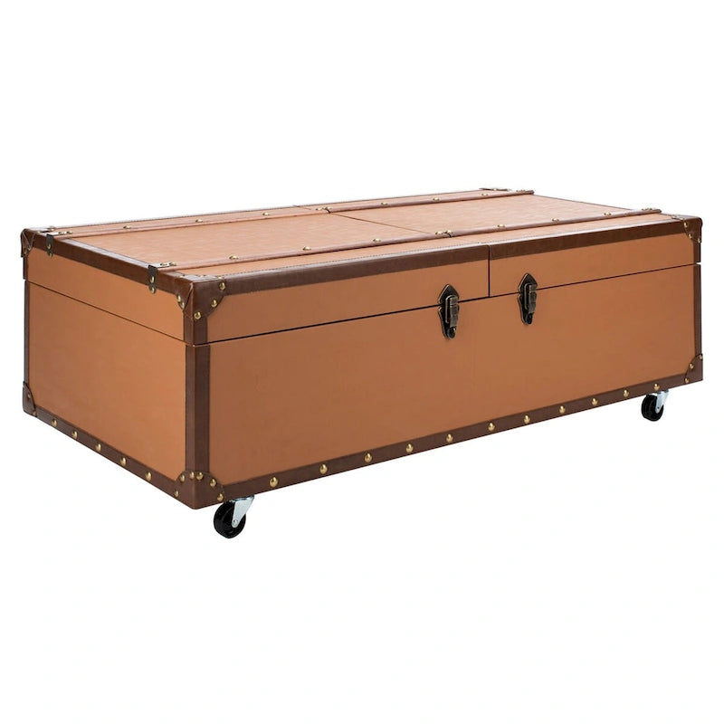 Couchtisch mit Stauraum und Weinregal – 47.2" W x 23.6" L x 15.4" H – 47" W x 24" D x 15" H