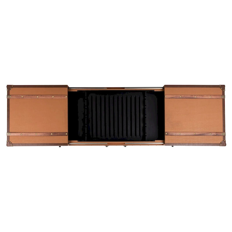 Couchtisch mit Stauraum und Weinregal – 47.2" W x 23.6" L x 15.4" H – 47" W x 24" D x 15" H