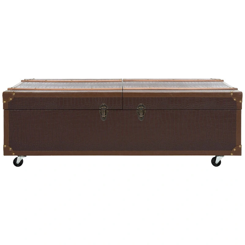 Couchtisch mit Stauraum und Weinregal – 47.2" W x 23.6" L x 15.4" H – 47" W x 24" D x 15" H