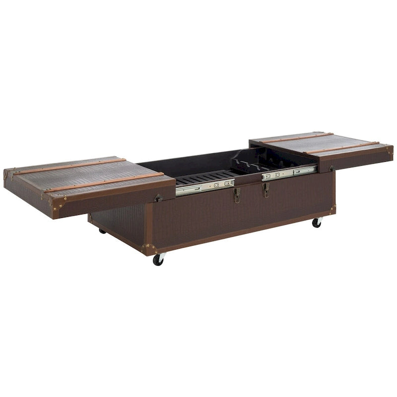 Couchtisch mit Stauraum und Weinregal – 47.2" W x 23.6" L x 15.4" H – 47" W x 24" D x 15" H