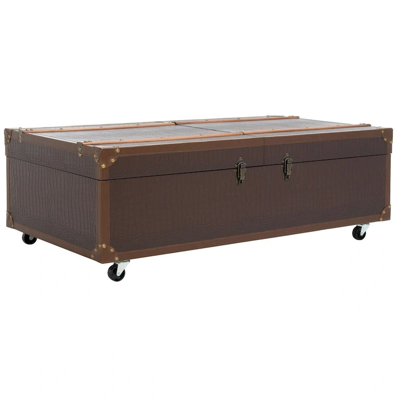Couchtisch mit Stauraum und Weinregal – 47.2" W x 23.6" L x 15.4" H – 47" W x 24" D x 15" H