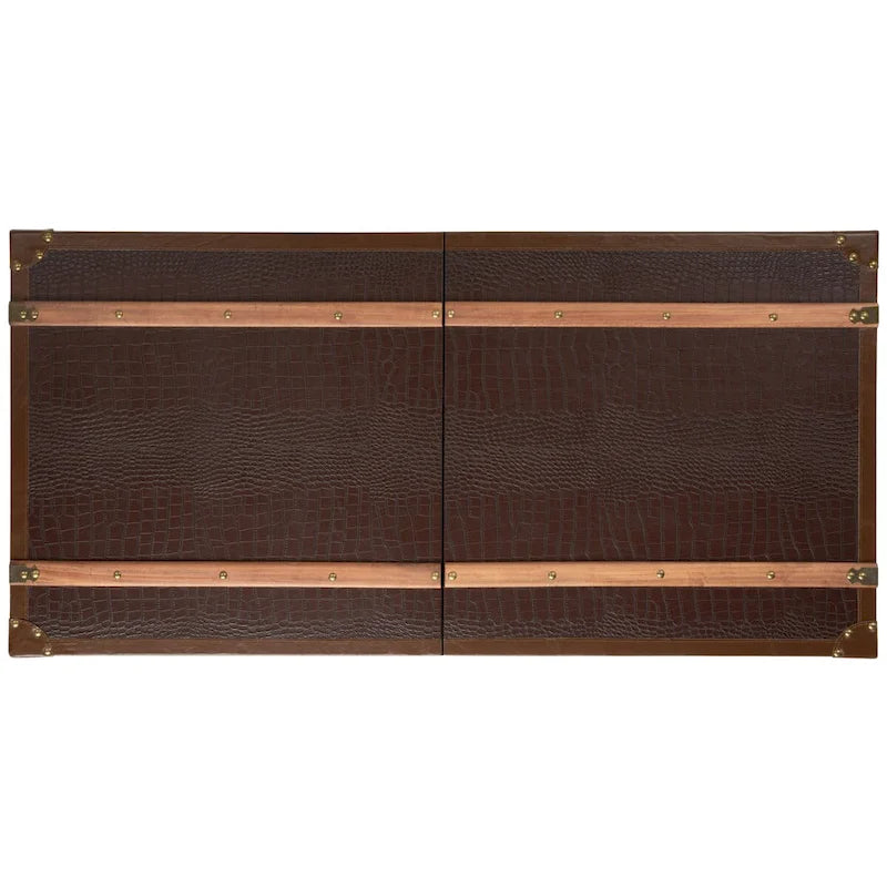 Couchtisch mit Stauraum und Weinregal – 47.2" W x 23.6" L x 15.4" H – 47" W x 24" D x 15" H