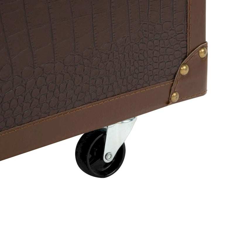 Couchtisch mit Stauraum und Weinregal – 47.2" W x 23.6" L x 15.4" H – 47" W x 24" D x 15" H