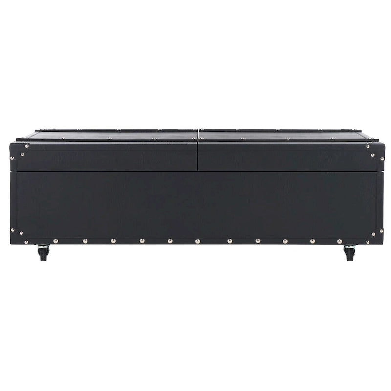 Couchtisch mit Stauraum und Weinregal – 47.2" W x 23.6" L x 15.4" H – 47" W x 24" D x 15" H