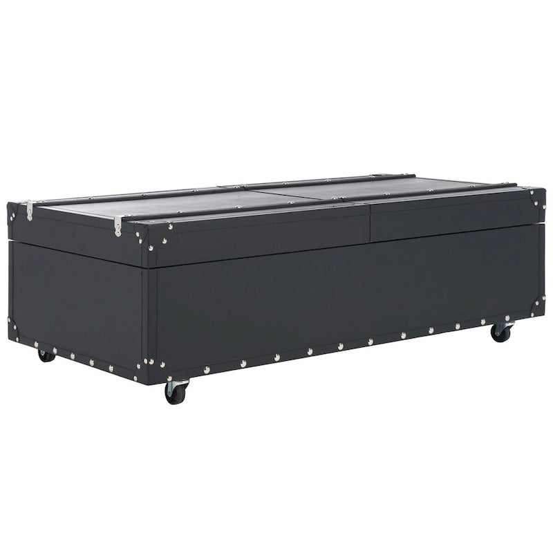 Couchtisch mit Stauraum und Weinregal – 47.2" W x 23.6" L x 15.4" H – 47" W x 24" D x 15" H