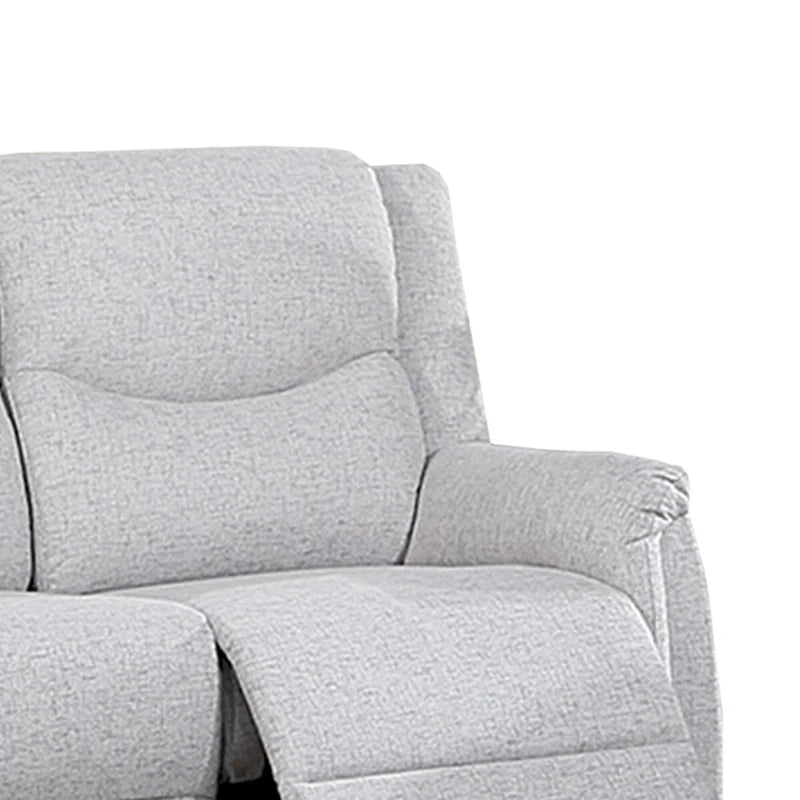 Manuell verstellbares Relaxsofa für zwei Personen mit Polsterung aus sackleinenähnlichem Stoff