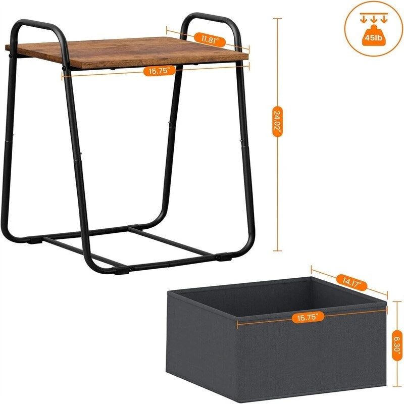 Beistelltisch-Set, 2-teilig - 16.93D x 14.57W x 24.02H