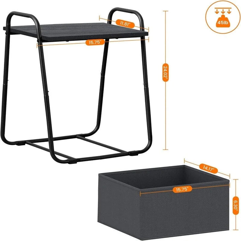 Beistelltisch-Set, 2-teilig - 16.93D x 14.57W x 24.02H