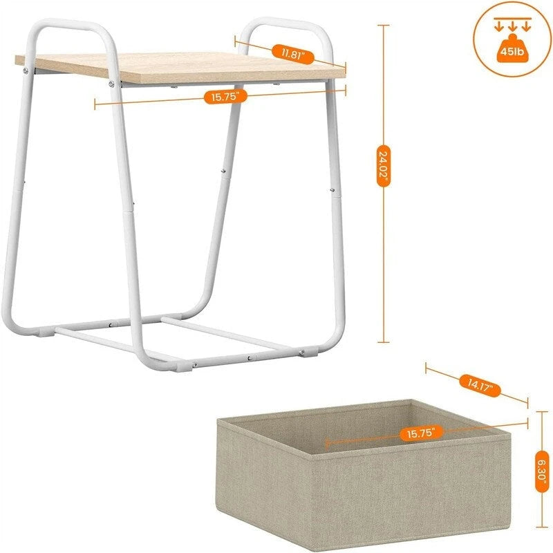 Beistelltisch-Set, 2-teilig - 16.93D x 14.57W x 24.02H