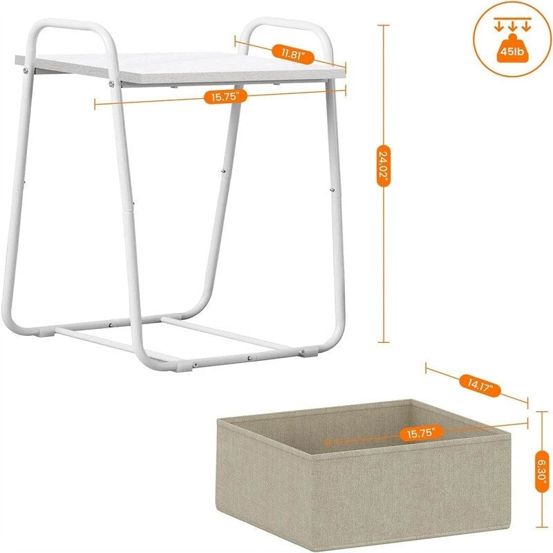 Beistelltisch-Set, 2-teilig - 16.93D x 14.57W x 24.02H